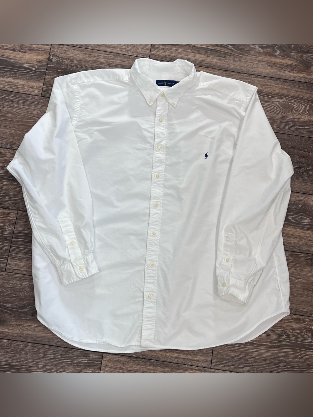 Ralph Lauren Classic White Oxford Preppy Long Sleeve Button Down Shirt Mens 3XB
